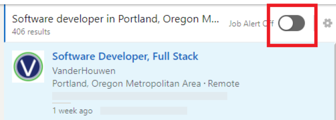 Job Alert Off and On