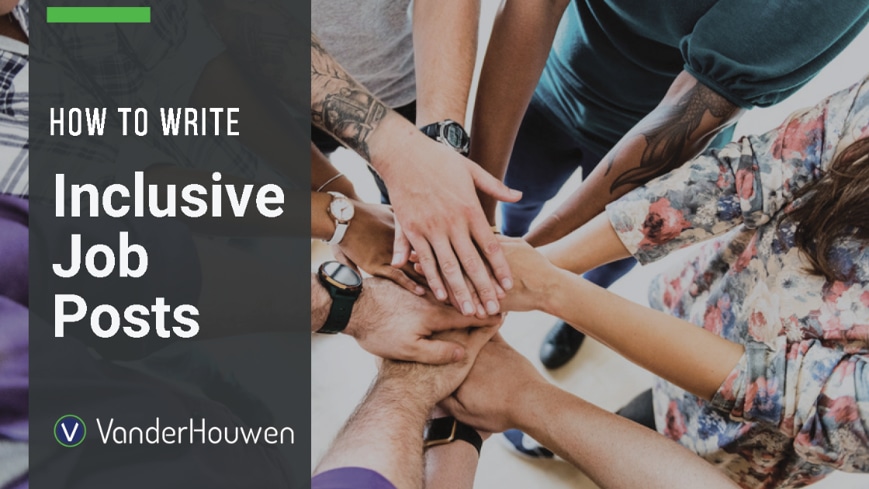This is a blog banner that reads "How to Write Inclusive Job Posts"