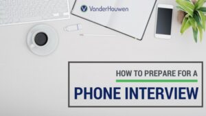 This is a blog banner that reads "How to Prepare for a Phone Interview"